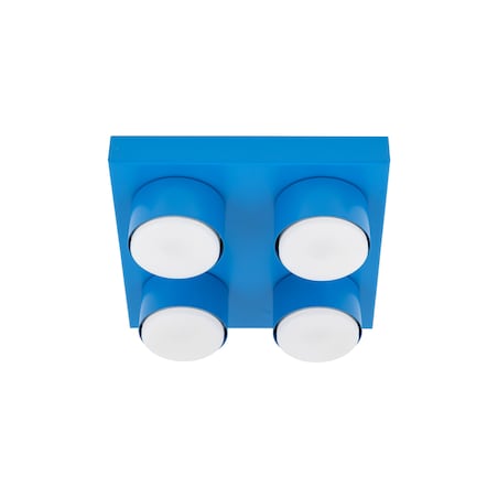Lampa sufitowa BRIX BLUE 11284 TK Lighting, nowoczesny plafon niebieski