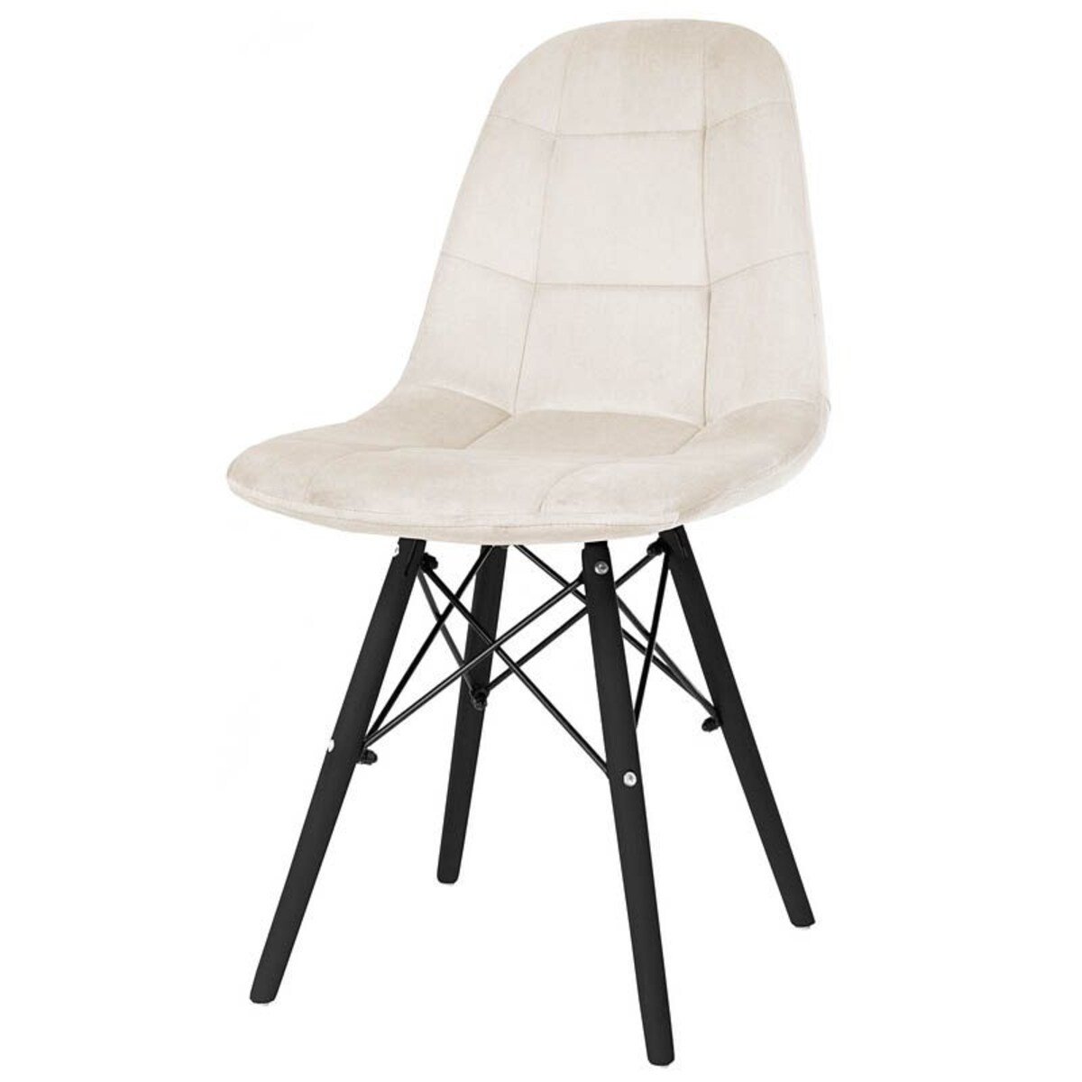 Krzesło tapicerowane skandynawskie welurowe do salonu jadalni