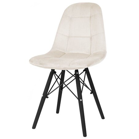 Krzesło tapicerowane skandynawskie welurowe do salonu jadalni