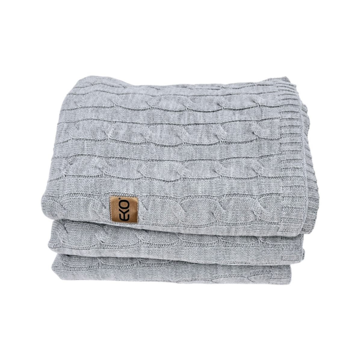 Koc dzianinowy kaszmir 150x200 cm – VERONA POPIEL