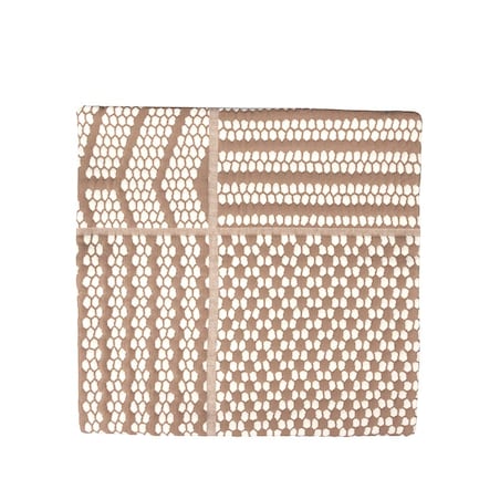 Poszewka na poduszkę 40x40 beżowa w biały wzór
