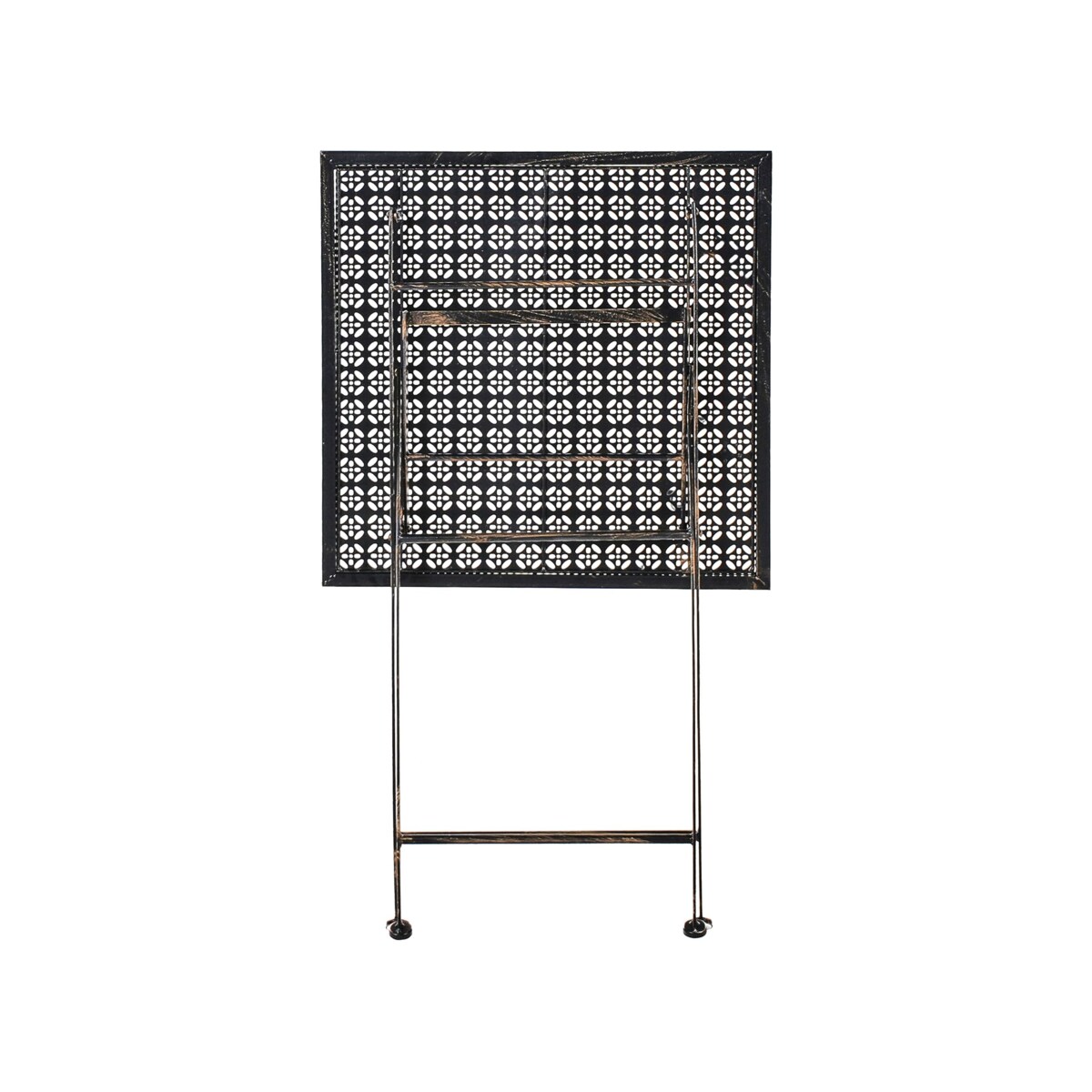 Stolik ogrodowy barowy metalowy 60 x 60 cm czarny BORMIO