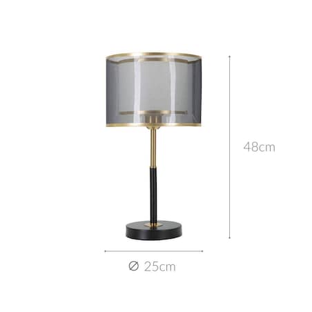 Metalowa lampka stołowa z podwójnym kloszem, Ø 25 cm
