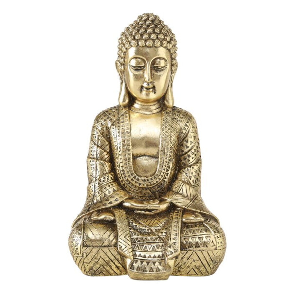Figurka Budda 30 cm Złota Ozdobna Premium na Taras do Ogrodu Balkonu