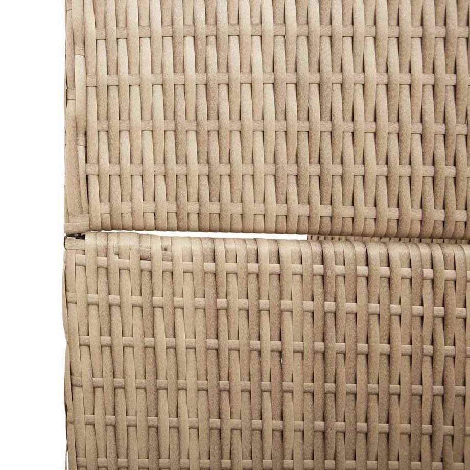 vidaXL Przesłona pokoju Beżowy 196 x 200 cm polirattan