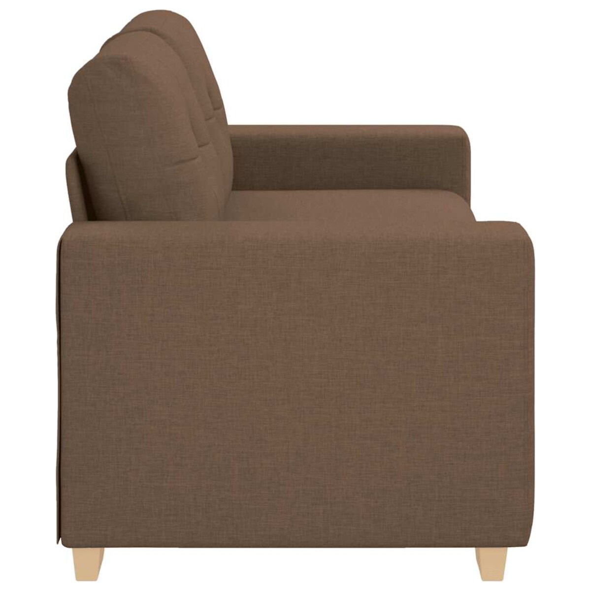 vidaXL Sofa dwuosobowa, brązowa, 140 cm, tkanina