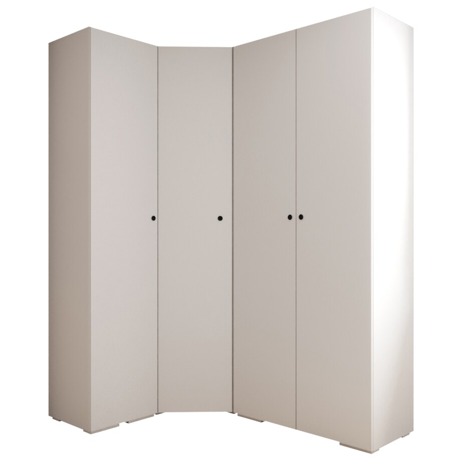 Garderoba wysoka do przedpokoju INOVA 2 Z3 biały+czarny