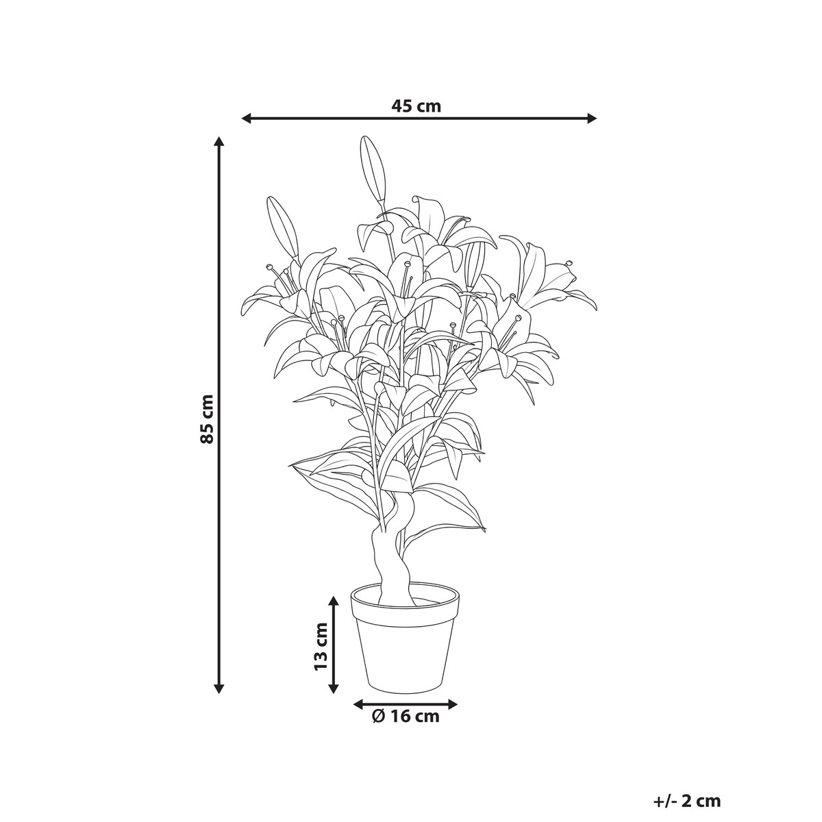 Sztuczna roślina LILIARIUM 85 cm Różowy