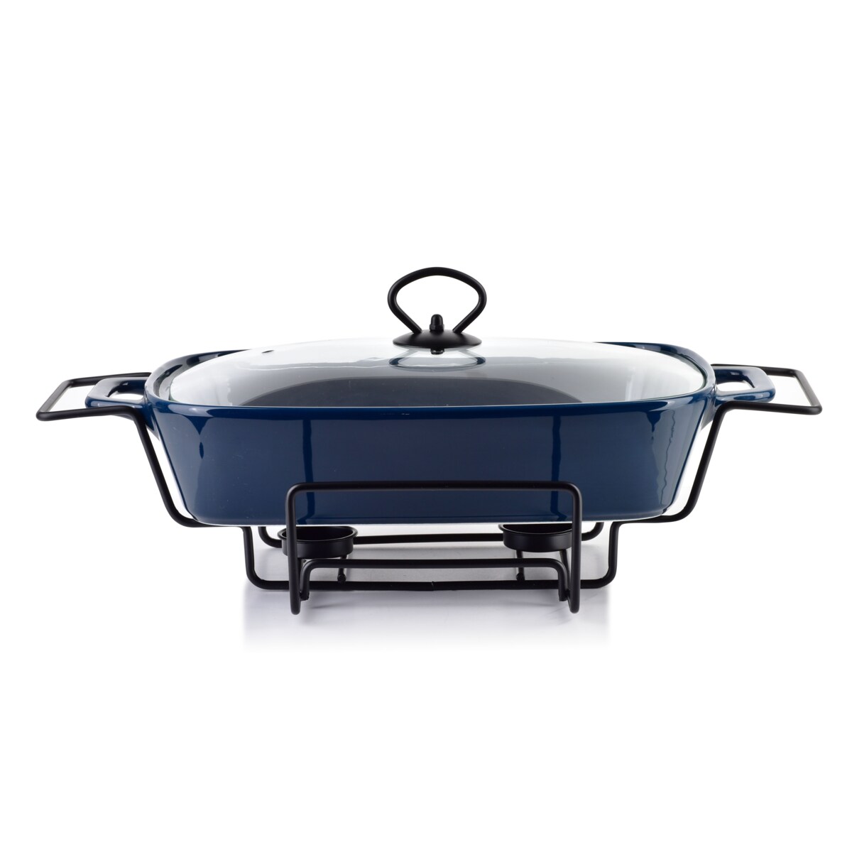 MODERN KITCHEN Naczynie z podgrzewaczem2,1L 41,5x25,6xh15cm granatowe