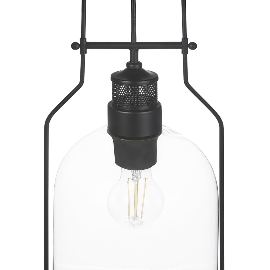 Lampa wisząca metalowa czarna BASHILO