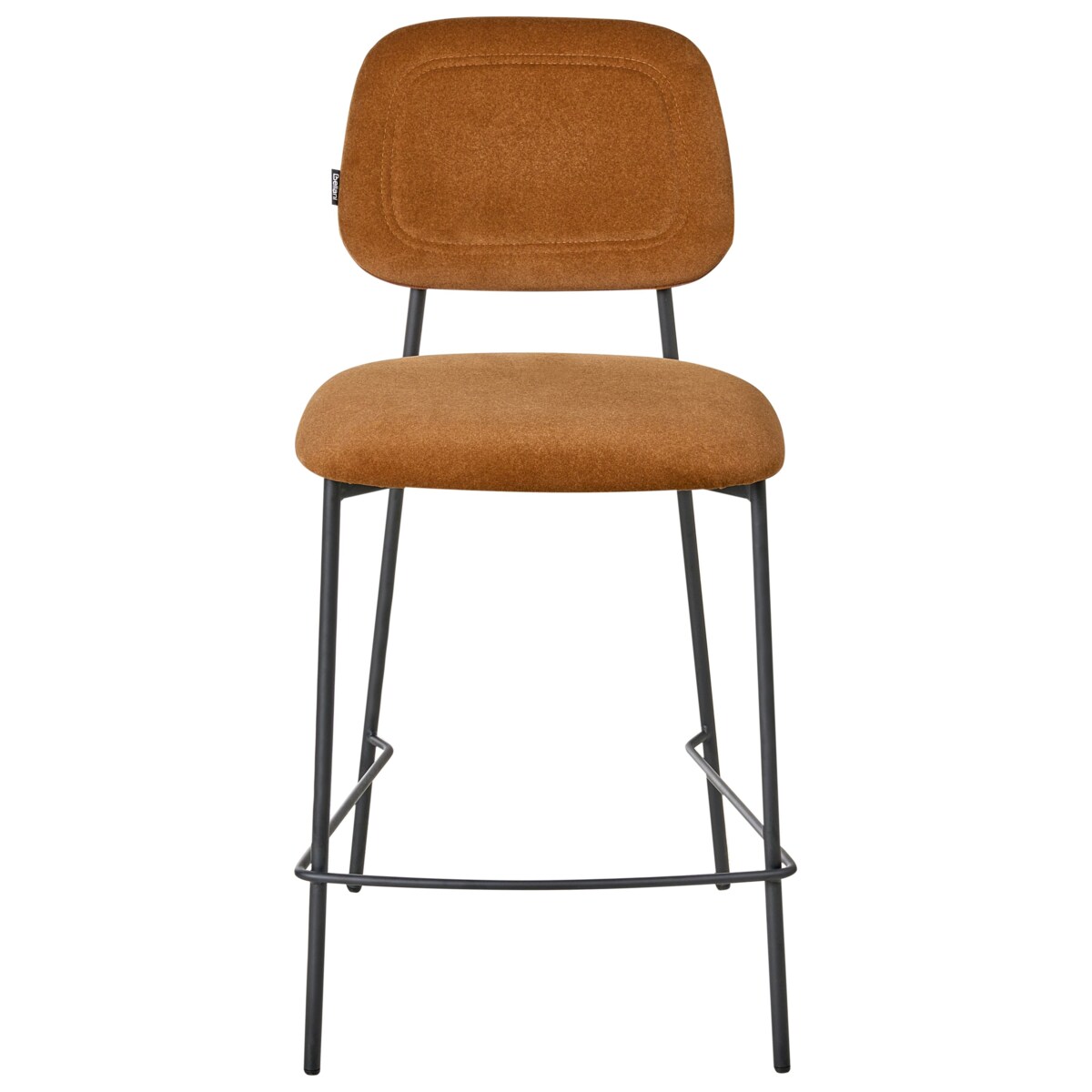 Zestaw 2 krzeseł barowych DUETTE Welur Pomarańczowy