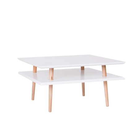 Stolik kawowy SQUARE LOW 68x68 biały kwadratowy