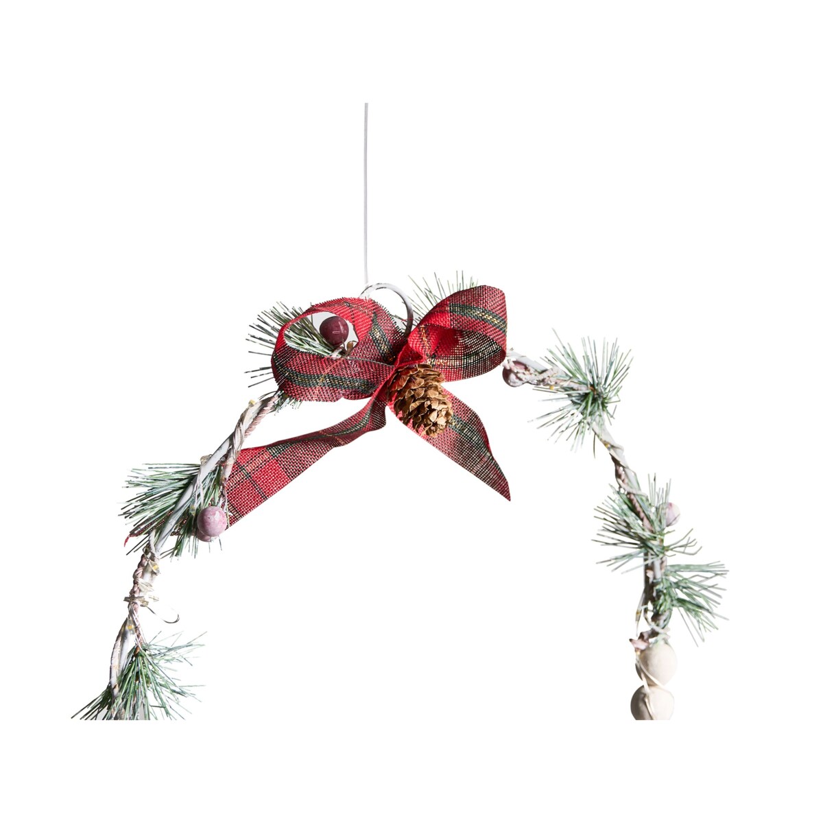 Zestaw 3 dekoracji wiszących LED KEITELE Wianek 25/30/35 cm Biały