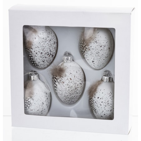 Dekoracja wielkanocna - 5 szt. jajek do stroików 8x4,5x4,5 cm VALAGI - II