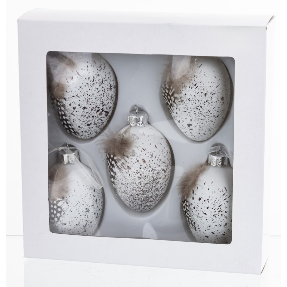 Dekoracja wielkanocna - 5 szt. jajek do stroików 8x4,5x4,5 cm VALAGI - II