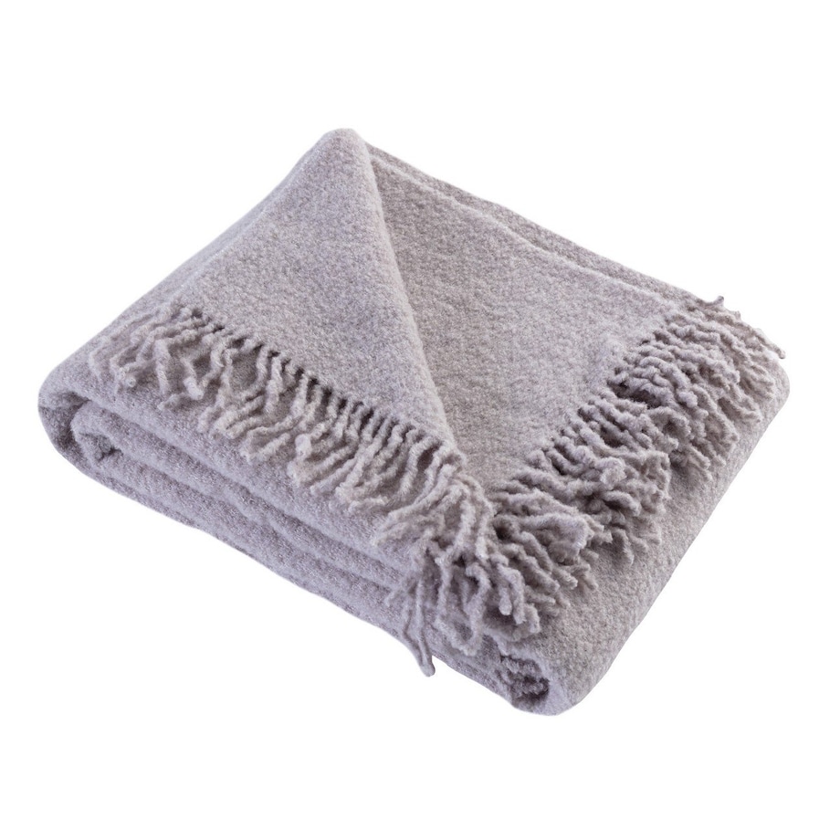 Pled Boucle 140x200cm light grey, 140 X 200 cm