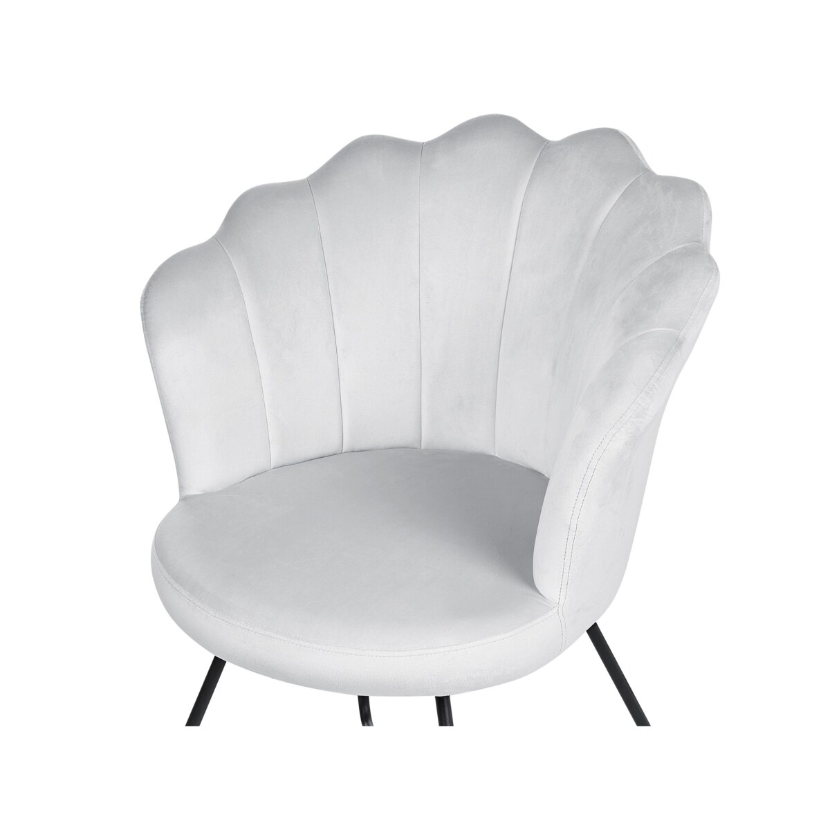 Fotel welurowy szary LOVELOCK