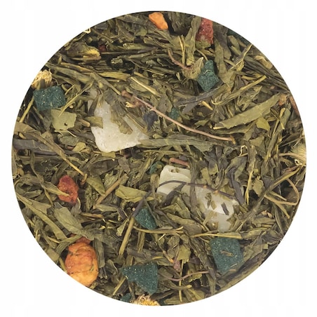 Herbata zielona CUDOWNA SPIRULINA o smaku słodkiego aloesu PREMIUM Cup&You - herbata liściasta sypana mieszanka napar susz - gotowa na prezent upominek