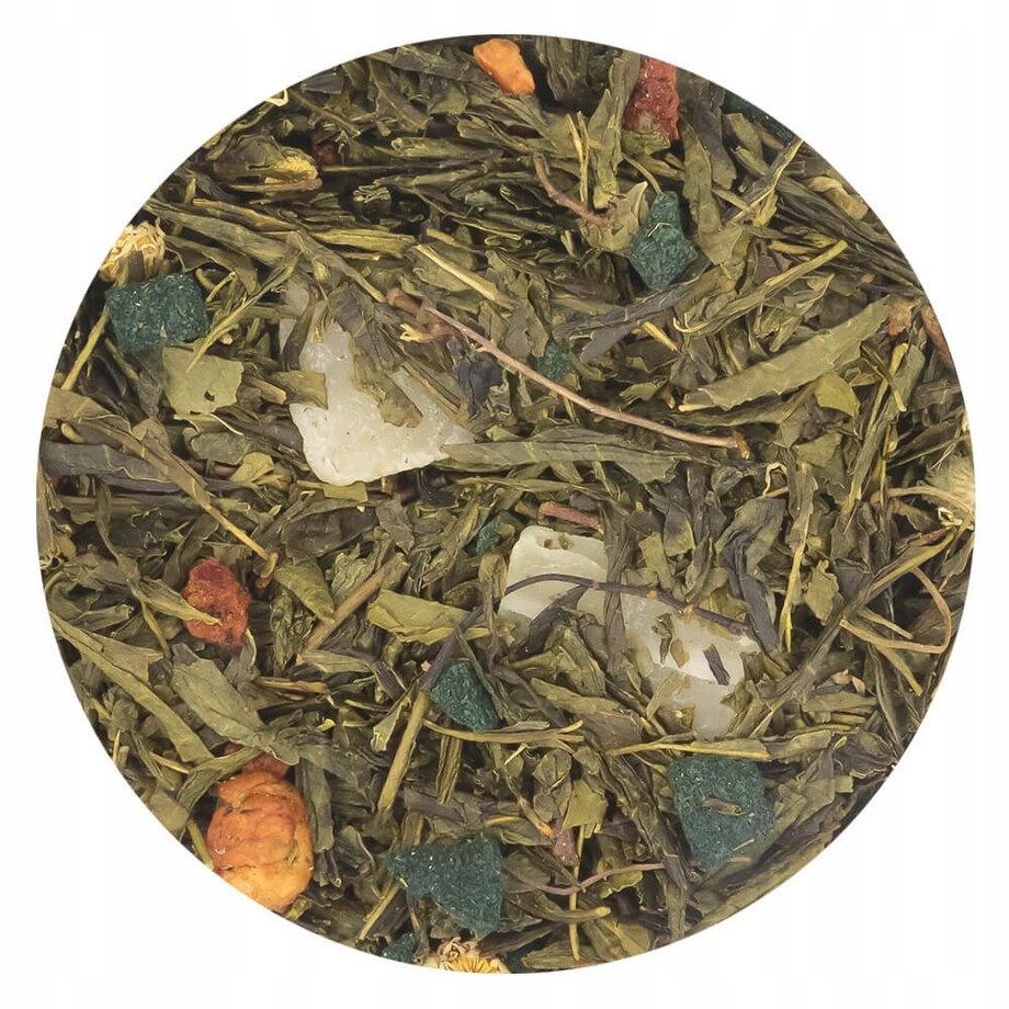 Herbata zielona CUDOWNA SPIRULINA o smaku słodkiego aloesu PREMIUM Cup&You - herbata liściasta sypana mieszanka napar susz - gotowa na prezent upominek