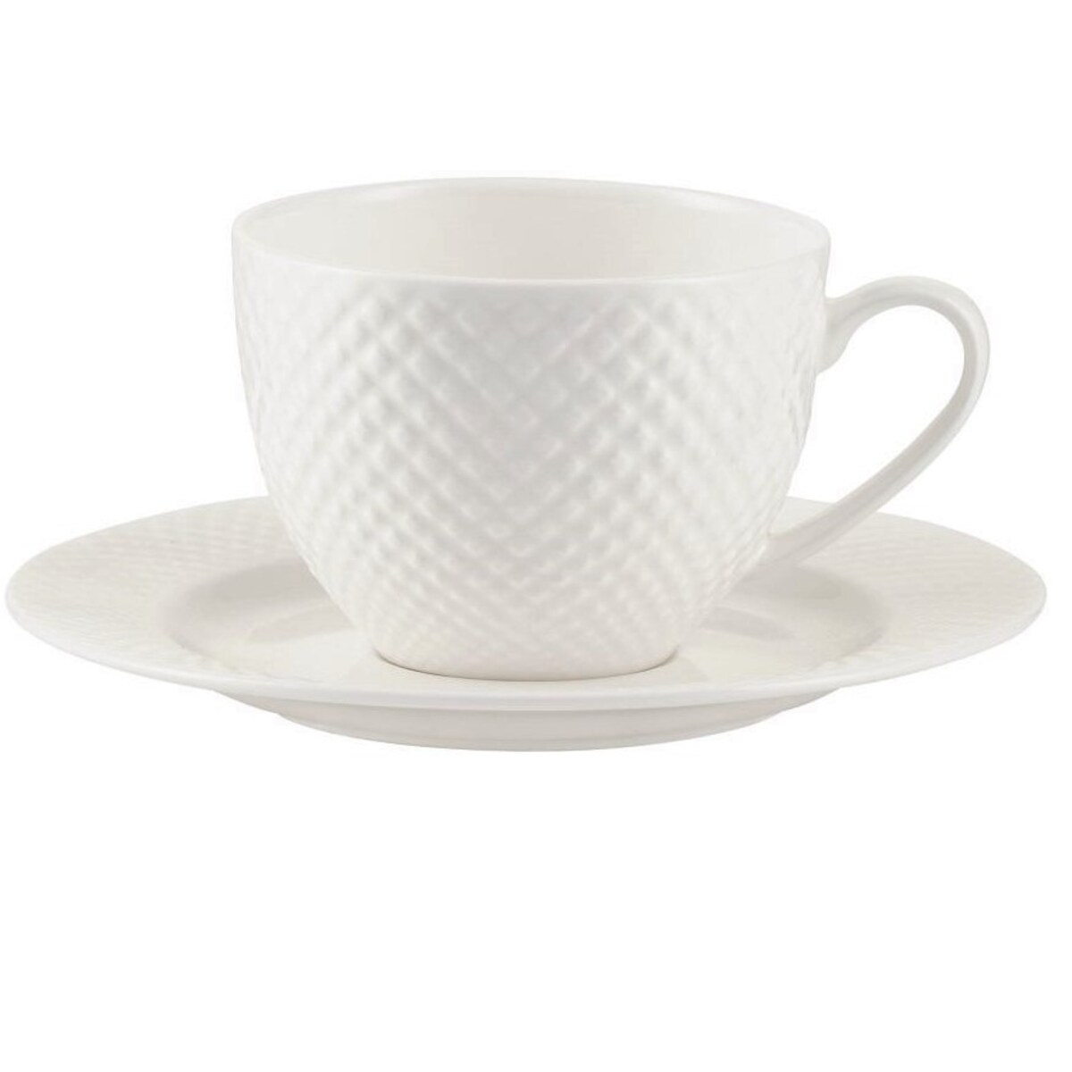 VILLA ITALIA Serwis kawowy porcelanowy na 6 osób BARI WHITE