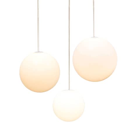 Kulista lampa zwisająca Pianeta LUMPIA035XXHBNW King Home IP44 zmiana barwy biały