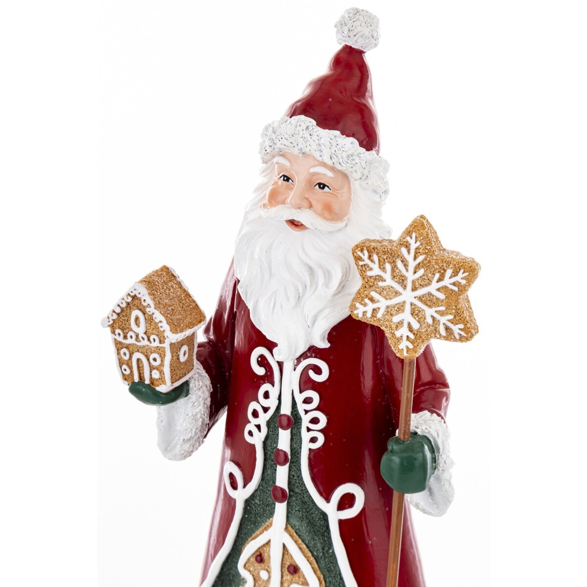 Figurka - Mikołaj z piernikowymi ozdobami 34x15 cm
