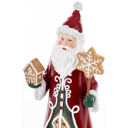 Figurka - Mikołaj z piernikowymi ozdobami 34x15 cm
