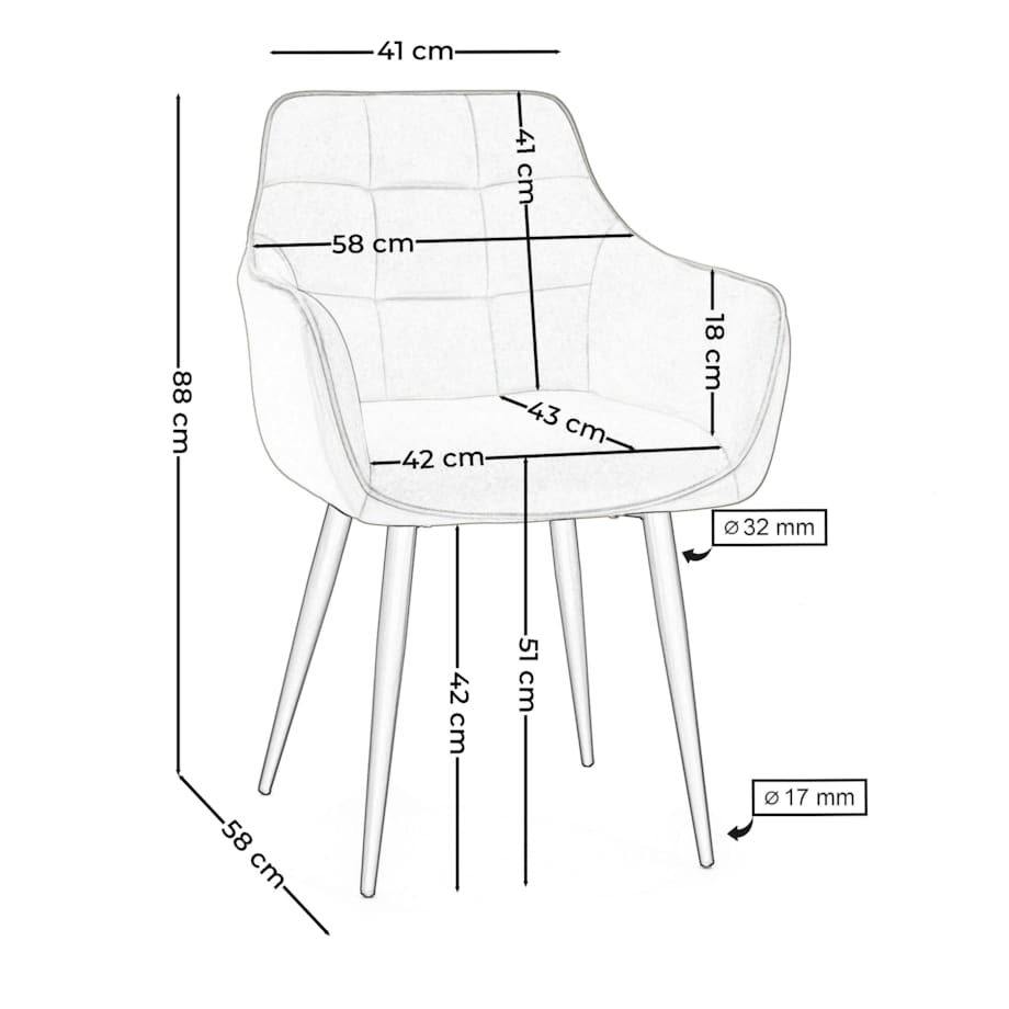Krzesło tapicerowane welurowe GALLO velvet szary