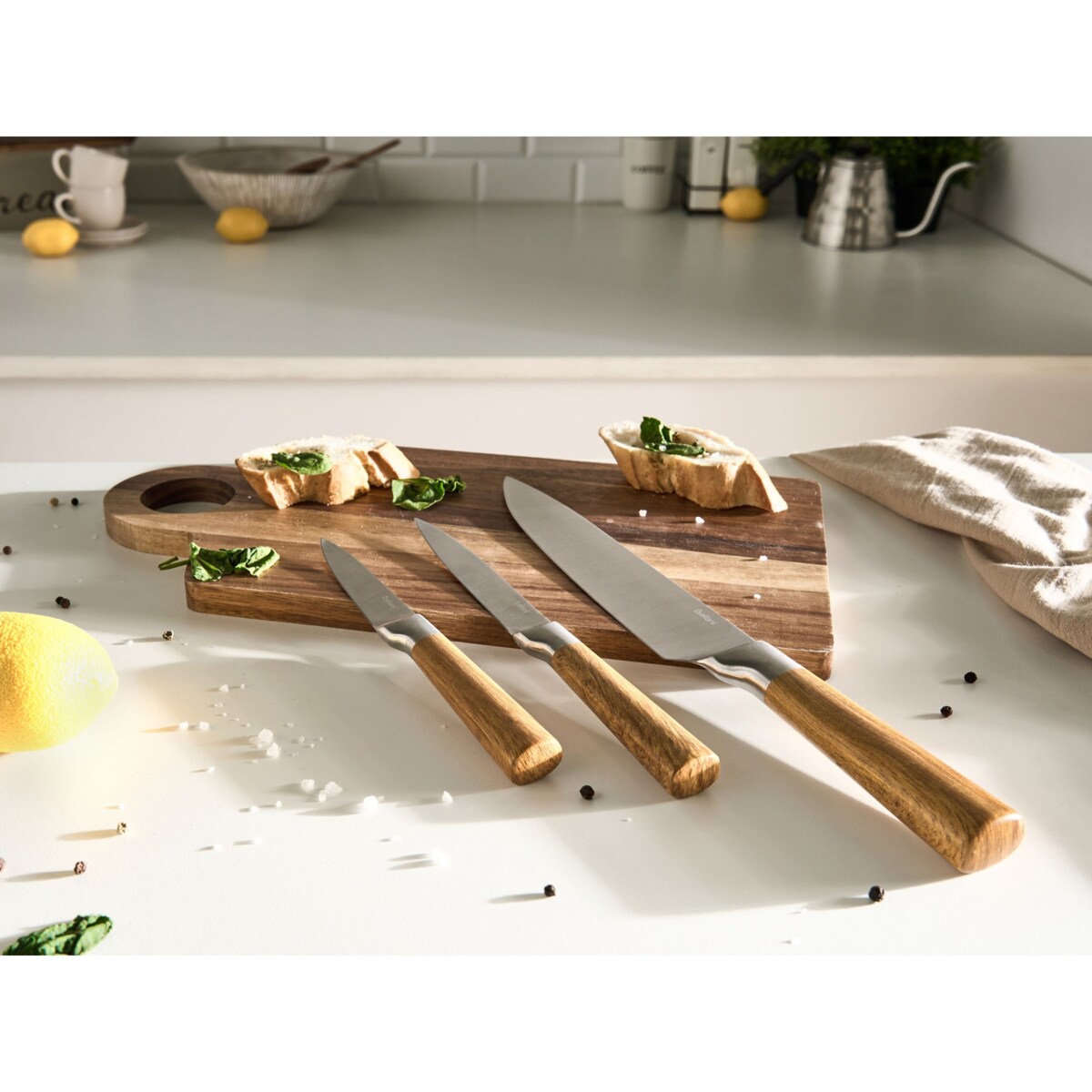 Zestaw 3 noży TOCHIGI Brązowy