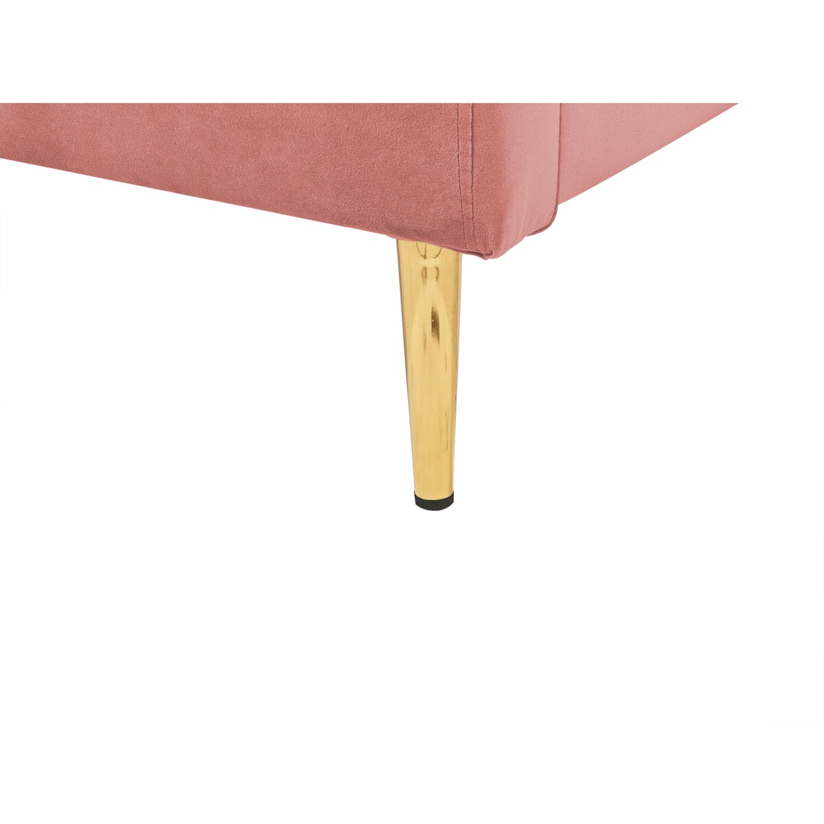 Łóżko welurowe 160 x 200 cm różowe CHALEIX