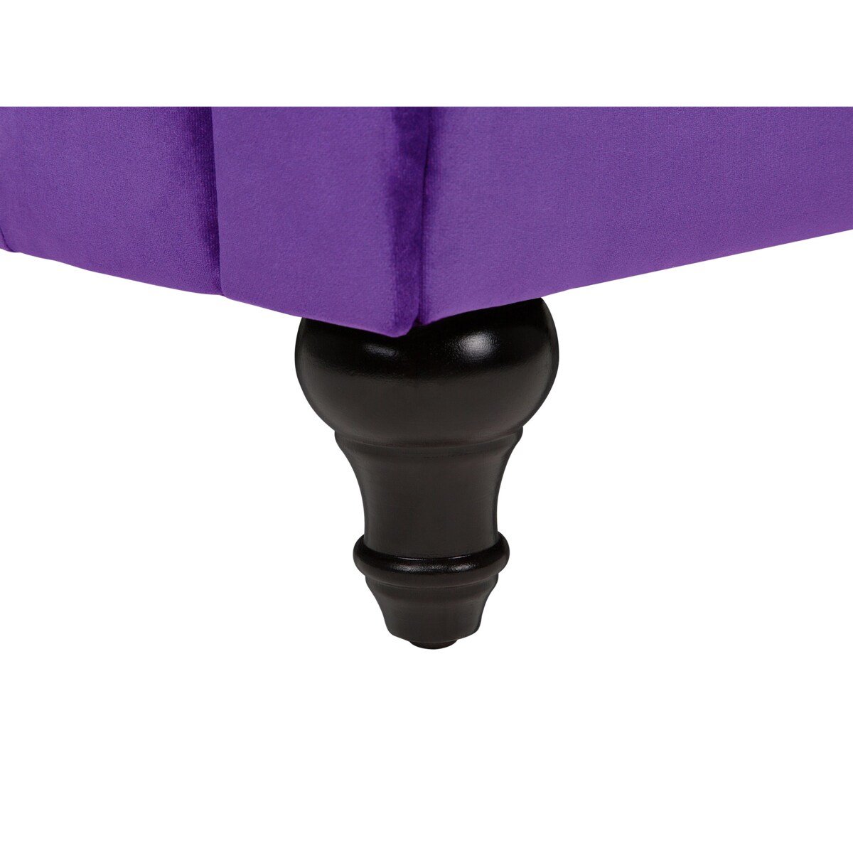 Sofa 3-osobowa welurowa fioletowa CHESTERFIELD