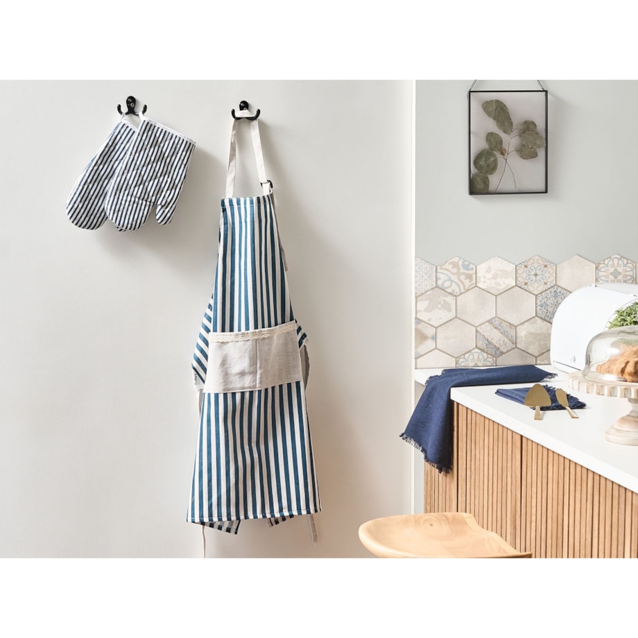 Zestaw tekstyliów kuchennych CUCUMIS Niebieski