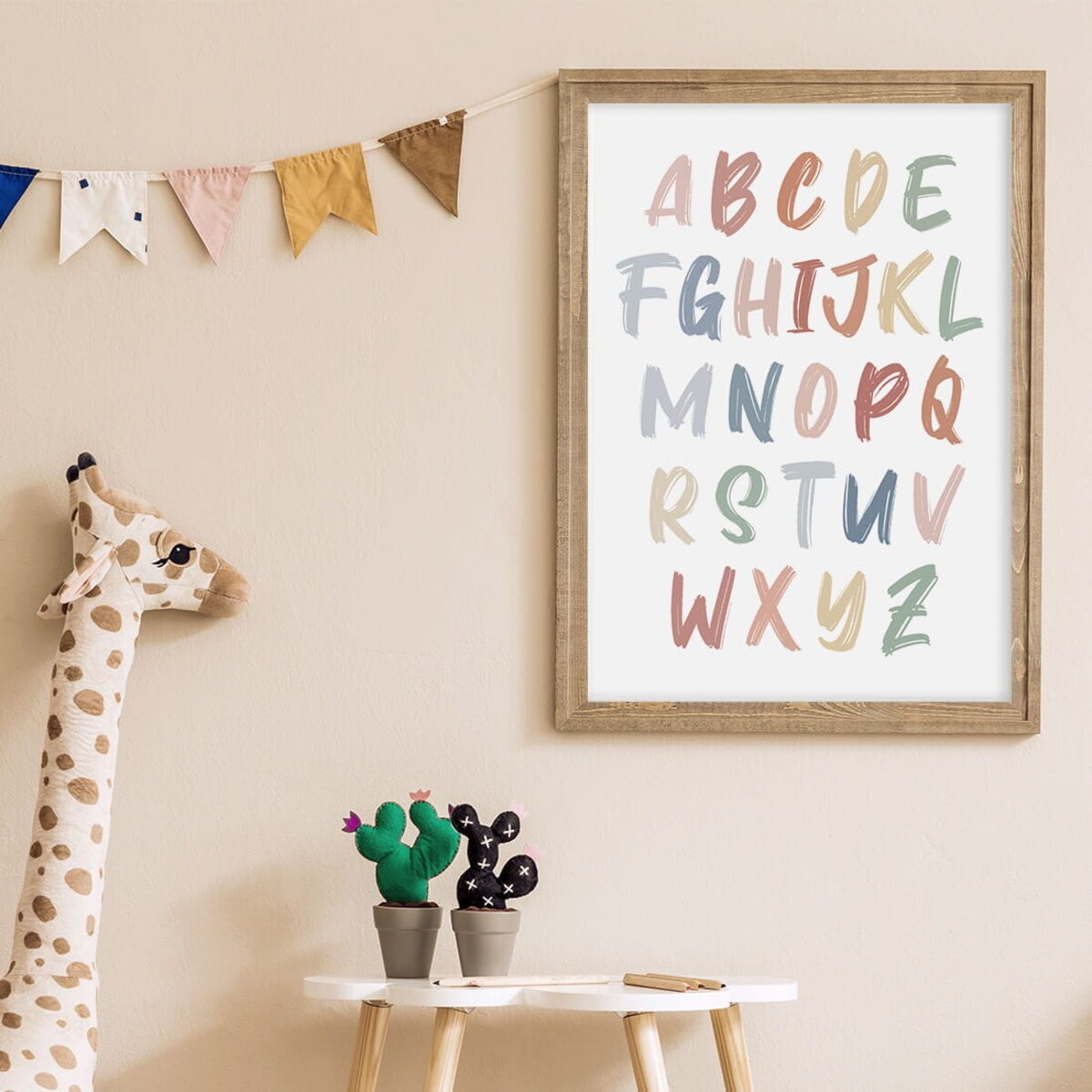 Plakat dla dzieci Alfabet boho 5 30x40