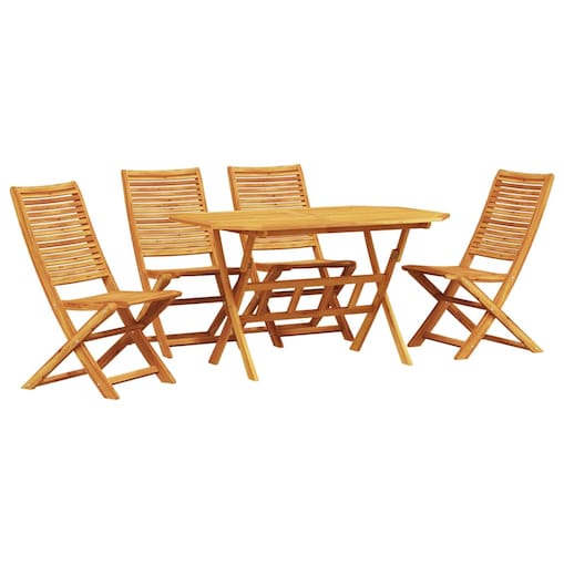 vidaXL Zestaw do jadalni w ogrodzie 5 pcs Brązowy lite drewno akacjowe