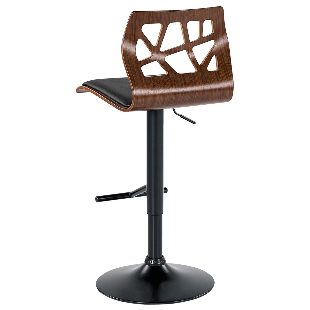 Zestaw 2 krzeseł barowych PETERSBURG Ekoskóra Obrotowy Czarny