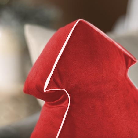 Poduszka Choinka 40x41 cm, intensywna czerwień, 40x41x8cm, Christmas