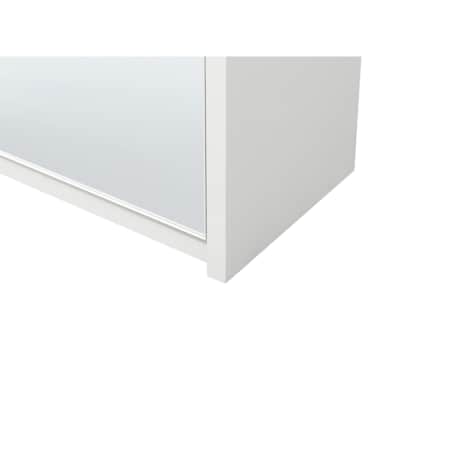 Szafka na buty 3 przegrody lustrzane fronty biała MIDFIELD