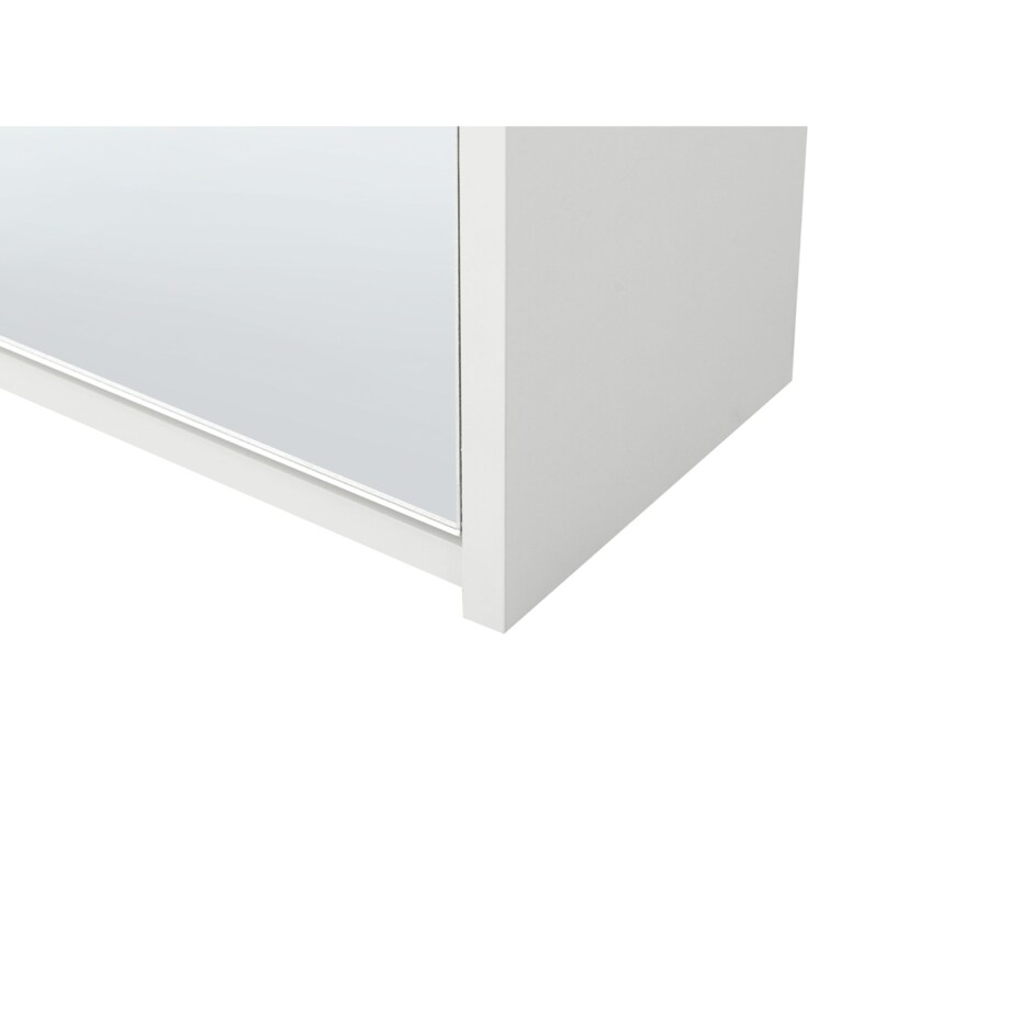 Szafka na buty 3 przegrody lustrzane fronty biała MIDFIELD