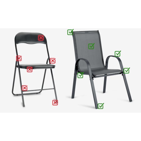 Krzesło ogrodowe na taras balkon ogród metalowe 4 szt. Sofotel