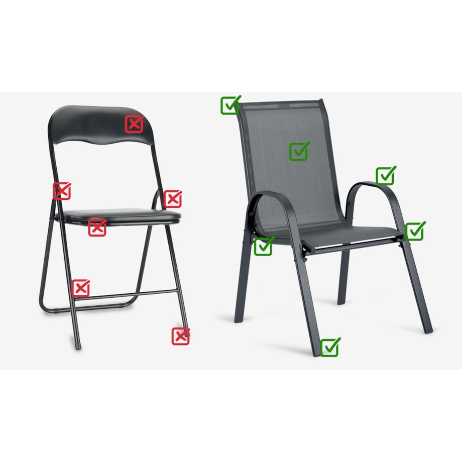 Krzesło ogrodowe na taras balkon ogród metalowe 4 szt. Sofotel