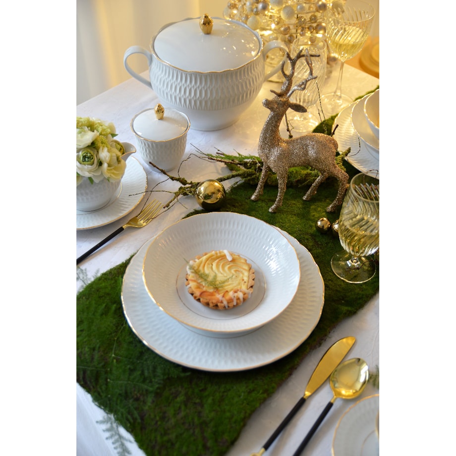 Serwis obiadowy dla 6 osób 25 el. Sofia Złota Linia 3604