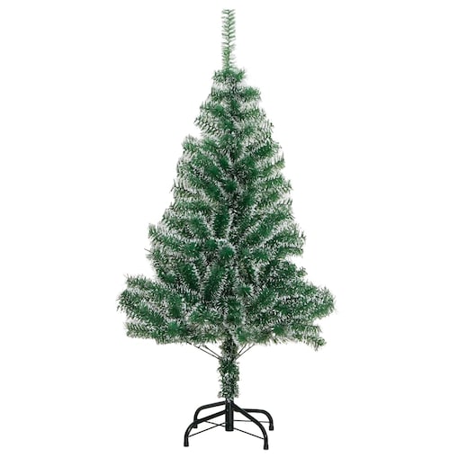 vidaXL Sztuczna choinka, ośnieżona, zielona, 150 cm
