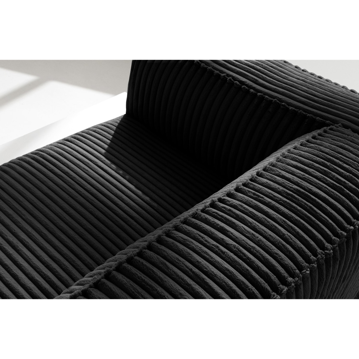 KONSIMO FEROX Duża sofa 3 osobowa, czarny