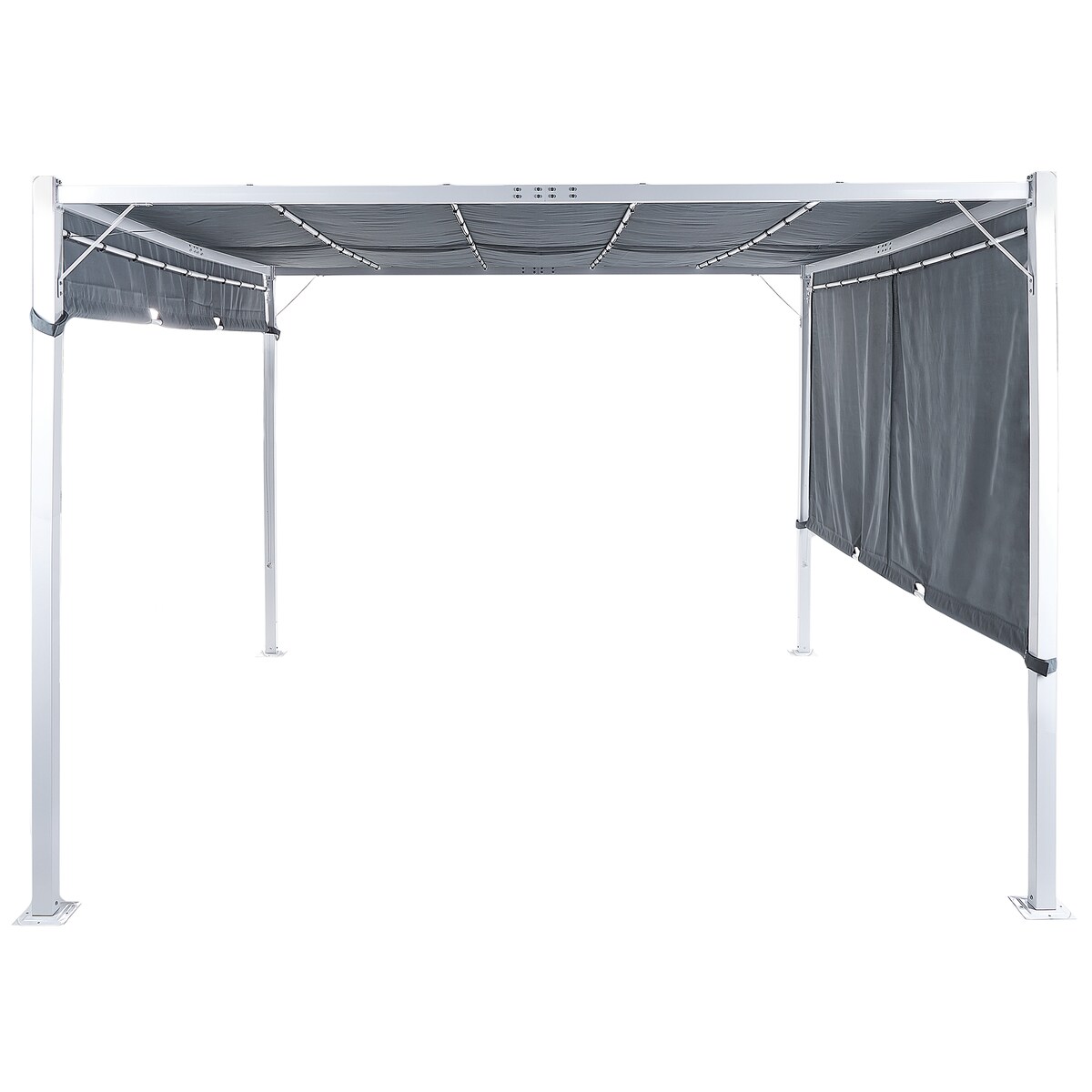Pawilon ogrodowy LED PARGA Metal 310 cm 310 cm Szary
