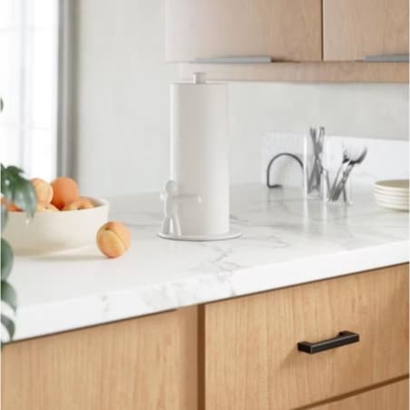 Stojak na ręcznik papierowy biały stalowy Buddy, 18 x 34 cm, Umbra