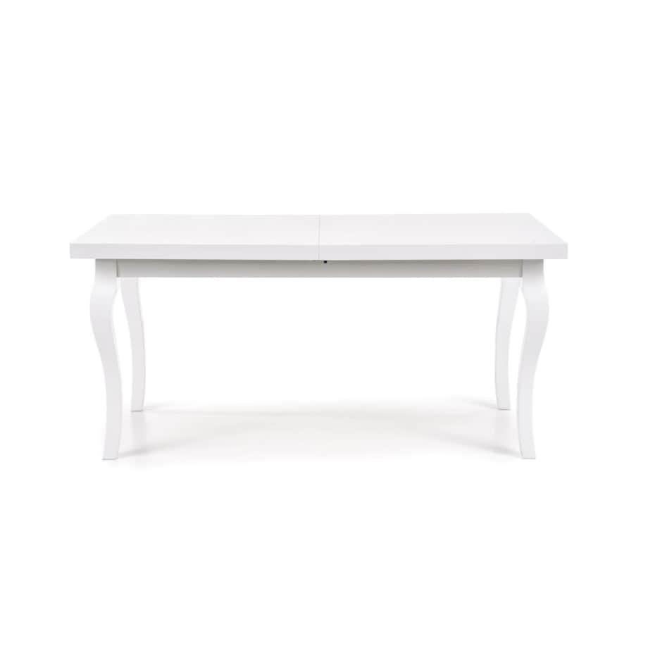 STÓŁ ROZKŁADANY 160-240 cm biały BUKOWE NOGI obrzeza ABS