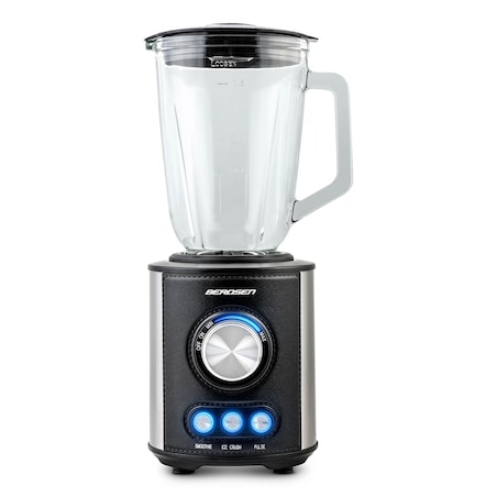 Duży blender kielichowy szklany Berdsen 800w czarny 1,5l