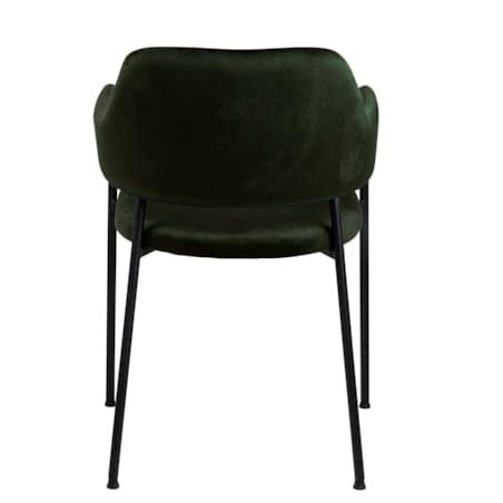 KRZESŁO WELUROWE Lima zielone Z PODŁOKIETNIKAMI czarne nogi