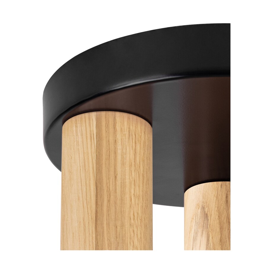 Drewniana Lampa Sufitowa BRITOP Lighting 3xE27 15W LED Dąb Olejowany FSC z Akcentem Czerni Polski Producent 1 szt.