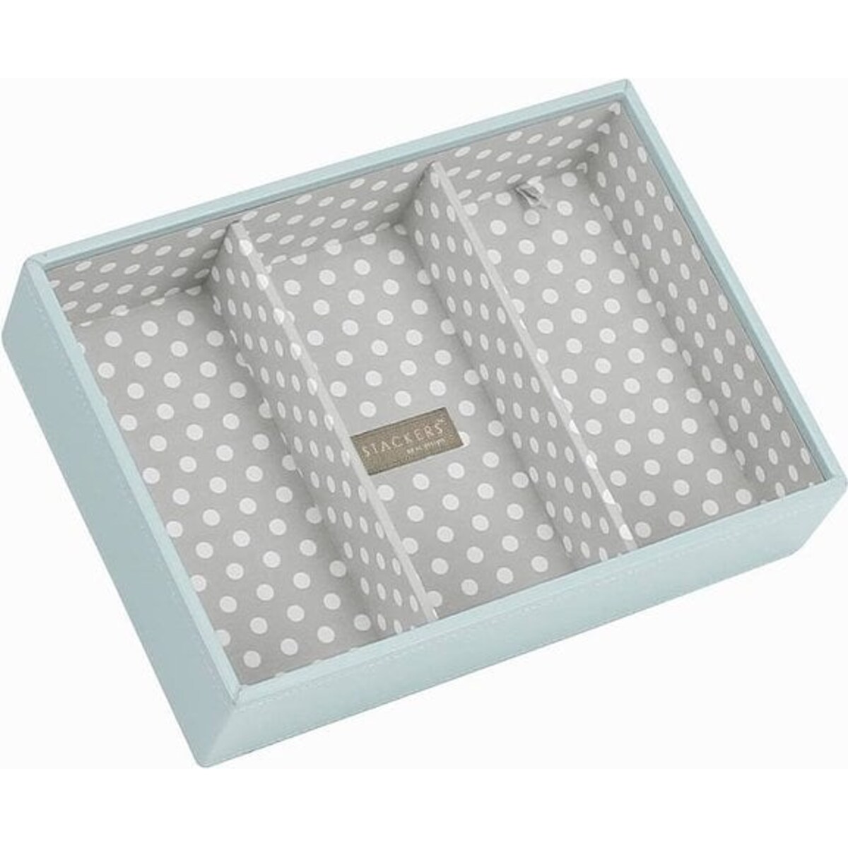 Szkatułka na biżuterię Stackers potrójna classic jasnobeżowa lniana